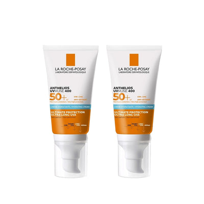 La Roche-Posay Anthelios UVMune SPF 50+ Sunscreen: High UVA/UVB Protection, Moisturizing, & Ideal for Sensitive Skin (2 