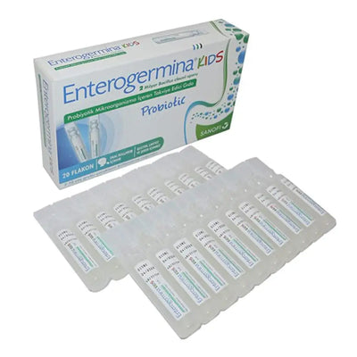 Beauty Care Bag Enterogermina KIDS (20 Vials in Each Pack) Bacillus Clausii Probiotic 2 Billion CFU/5mL for Kids