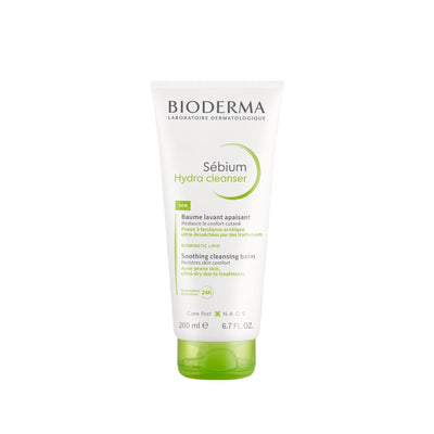 Bioderma Sebium Hydra Cleanser 200ml - Gentle Facial Cleanser for Sensitive Skin, Moisturizing Face Wash