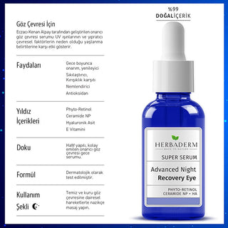 Herbaderm: Bakuchiol Anti-Wrinkle Eye Serum - Firming, Brightening, Hydrating Night Treatment for Fine Lines & Dry Eyes Herbaderm Bakuchiol Eye Serum: Anti-Wrinkle, Firming eye serum, anti-wrinkle eye serum, firming eye serum, bakuchiol eye serum, hyaluronic acid eye serum, night eye serum, eye serum for fine lines, natural eye serum, ceramide eye serum, eye serum for dry eyes, anti-aging, skincare, retinol alternative, fine lines, wrinkles, hydration, dry eyes, dark circles, puffiness, rejuvenating, moistu