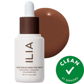 ILIA Super Serum Skin Tint SPF 40: Dewy Coverage Foundation with Hyaluronic Acid & Niacinamide - Vegan, Cruelty-Free, Clean Beauty ILIA Skin Tint SPF 40: Light Coverage & Sun Protection tinted serum foundation, SPF 40 foundation, mineral sunscreen makeup, vegan foundation, cruelty-free foundation, hyaluronic acid serum, niacinamide skin tint, dewy finish foundation, light coverage foundation, clean beauty foundation, foundation, skin tint, serum, SPF, mineral sunscreen, vegan, cruelty-free, hyaluronic acid,
