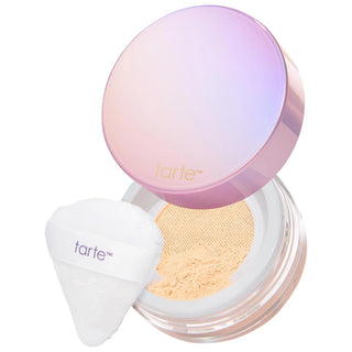 Tarte Creaseless Setting & Brightening Powder: Amazonian Clay, 16-Hour Wear, Cruelty-Free - Natural, Bright Under-Eye Look All Day! Tarte Setting Powder: Creaseless, Brightening, 16-Hour Wear setting powder, loose setting powder, brightening powder, creaseless setting powder, long lasting setting powder, sweatproof setting powder, cruelty-free makeup, Amazonian clay setting powder, natural finish setting powder, under eye brightening powder, makeup, face powder, cosmetics, Tarte, bright under-eye, 16-hour w