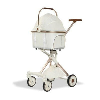 Eurodog Foldable Pet Stroller for Dogs & Cats White 80.5x48.5x112cm