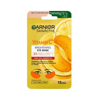 Garnier Brightening Eye Mask with Vitamin C & Hyaluronic Acid - Hypoallergenic Skincare for Dark Circles & Puffiness Garnier Vitamin C Eye Mask - Brightening & Hydrating Garnier C Vitamin Eye Mask, Brightening Eye Mask, Hyaluronic Acid Skincare, Vitamin C Eye Care, Hypoallergenic Skincare Products, Face Mask for Eyes, Dark Circle Treatment, Puffiness Reduction, Skincare Routine, Sensitive Skin Solutions, Easy Skincare, Brightening Skincare, Eye Care Products, Garnier Skincare
