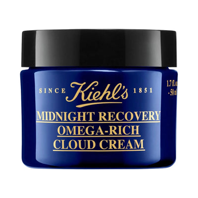 Kiehl's Midnight Recovery Omega-Rich Cloud Cream - Vegan Moisturizing Face Cream for Dryness, Dullness, and Loss of Firm