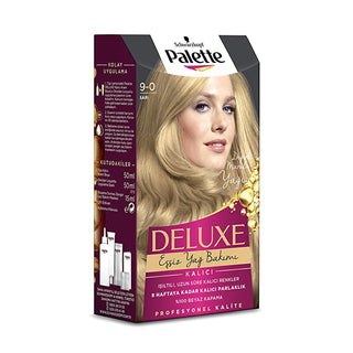 palette deluxe hair color 9-0 yellow, rich yellow hair color by palette, nourishing hair dye by palette Palette Deluxe Hair Color - Rich Long-Lasting Yellow for Adults and Women | 9-0 Palette Deluxe Hair Color 9-0 Yellow palette, hair-color, yellow-hair-dye, deluxe-hair-color, long-lasting-color, micro-oils, radiant-hair, adult-beauty, women-hair-care, ai-generated