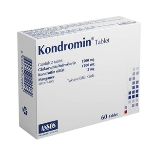 Kondromin - Glucosamine & Chondroitin Supplement for Joint Health Support - 60 Tablets Kondromin - Joint Health with Glucosamine & Chondroitin Glucosamine Supplement, Chondroitin Supplement, Joint Health Support, Dietary Supplement for Joints, Kondromin 60 Tablet, Joint Pain Relief, Cartilage Health, Joint Mobility, Dietary Supplement, Health and Wellness, Joint Care, Supplement for Joints, Glucosamine Hydrochloride, Chondroitin Sulfate, Manganese Gluconate