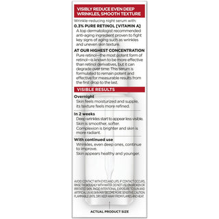 L'Oreal Paris Revitalift Pure Retinol Night Face Serum, 1 fl oz