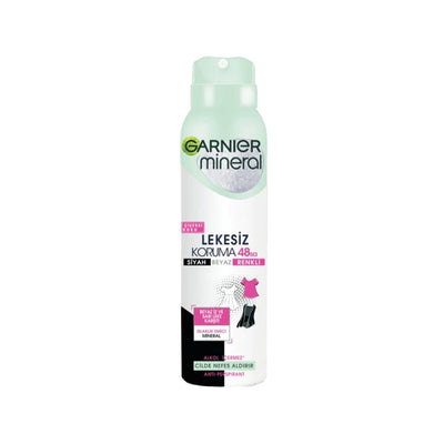 Garnier Mineral Deodorant Spray - Stain-Free Protection, Long-Lasting Odor Control for Men & Women, 5.07 fl oz