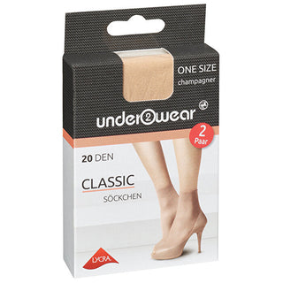 Champagne Socket Socks 20 Den - Standard Size | Comfortable Fit
