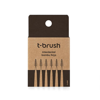 t-brush bamboo interdental brushes package, close-up of bamboo handle on interdental brushes, using t-brush to clean between teeth T-Brush Interdental Bamboo Brushes - 6 Count for Optimal Dental Care | Recommended for Dental Hygienists T-Brush Interdental Bamboo Brushes - 6 Count bamboo-interdental-brushes, dental-care, oral-hygiene, eco-friendly, dental-hygienists, t-brush, interdental-cleaning, tooth-cleaning-brushes, dental-tools, ai-generated