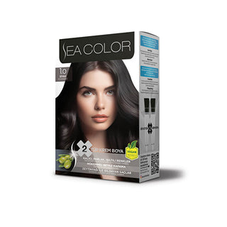 Sea Color Set Black Hair Dye 1.0 - Permanent Color | High Shine