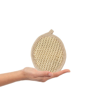 Natural Sisal Oval Bath Scrub - Exfoliating & Acne Control | Eco-Friendly