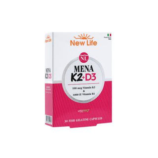 New Life Mena K2+D3 Vitamin Supplement: Supports Bone Health, High Absorption, 100 mcg K2 & 1000 IU D3, Gluten & Soy-Free New Life Mena K2+D3: Bone Health & Immune Support Vitamin K2 D3 supplement, Mena K2 D3 capsule, Vitamin K2 100 mcg, Vitamin D3 1000 IU, bone health supplement, olive oil Vitamin K2 D3, fish gelatin capsules Vitamin, soy free vitamin, GMO free vitamin, gluten free vitamin, Vitamin K2, Vitamin D3, bone health, immune support, K2 supplement, D3 supplement, dietary supplement, health and wel