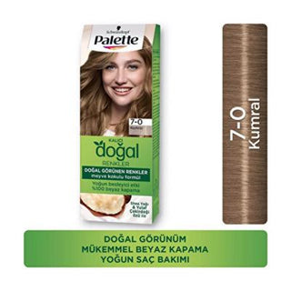 Palette Permanent Natural Colors 7-0 Kumral Hair Dye: Nourishing Shea Oil, Covers Grays, Long-Lasting Natural Blonde at Home Palette Kumral Hair Dye: Natural Blonde, Gray Coverage & Shea Oil hair dye, permanent hair color, natural blonde hair dye, at home hair color, hair color with shea oil, hair color with oat kernel extract, grey coverage hair dye, kumral hair dye, Palette hair dye, hair color, blonde hair, shea oil, oat kernel extract, grey coverage, natural hair color, at-home hair dye, hair coloring, 