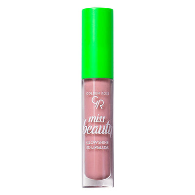 Golden Rose Miss Beauty Glow Shine 3D Lip Gloss - Baby Pink Vegan Volumizing & Moisturizing Lip Gloss for High-Shine Loo
