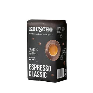 tchibo espresso classic coffee package, coffee beans close-up Tchibo Espresso Classic Coffee - Strong & Characteristic | 17.6 oz Tchibo Espresso Classic Coffee - Rich Flavor | 17.6 oz coffee, espresso, tchibo, arabica, robusta, barista, cafe-owners, strong-flavor, brewing, ai-generated