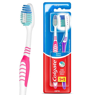 Colgate Extra Clean Manual Toothbrush - Effective Oral Hygiene for Back Teeth, Soft Tongue Cleaner, and Hard-to-Reach Areas - Dental Care Essentials Colgate Extra Clean Toothbrush - Effective Oral Hygiene Manual Toothbrush, Oral Hygiene, Colgate Toothbrush, Extra Clean Toothbrush, Dental Care, Oral Care, Toothbrush, Dentist Recommended, Plaque Removal, Fresh Breath, Healthy Smile, Daily Oral Hygiene, Travel Toothbrush, Sensitive Teeth, Sensitive Gums