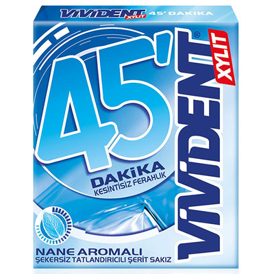 Vivident 45-Minute Mint Chewing Gum: Long-Lasting Fresh Breath, Sugar-Free, and Portable - Perfect for On-The-Go Freshne