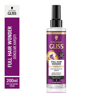Gliss Full Hair Wonder: Anti-Breakage Leave-In Hair Care -  Detangles, Strengthens & Reduces Hair Fall for Thicker, Fuller Hair Gliss Hair Repair: Treat Hair Breakage & Thinning for Fuller Hair hair breakage treatment, thinning hair product, hair detangling spray, leave in hair conditioner, caffeine hair treatment, peptide hair serum, hair strengthening spray, anti hair fall spray, hair care for weak hair, Gliss hair repair, hair care product, hair breakage, thinning hair, detangling, leave-in conditioner, 