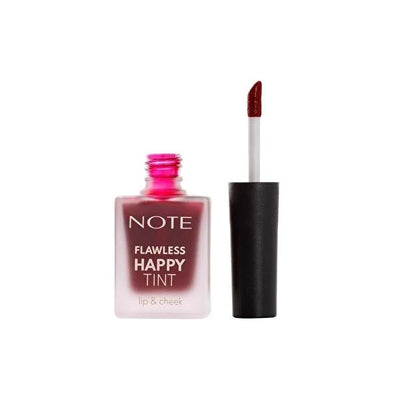 Note Flawless Happy Tint Liquid Lip and Cheek Tint - Natural Makeup Look, Easy Application, Multi-use Cosmetic