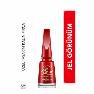 Flormar Scarlet Jelly Nail Polish: High Shine, Gel Effect, Long Lasting, Intense Pigment - Red Jelly Polish Flormar Scarlet Jelly Nail Polish: Gel Effect, High Shine Jelly nail polish, Gel effect nail polish, High shine nail polish, Long lasting nail polish, Pigmented nail polish, Scarlet nail polish, Red jelly nail polish, Glossy nail polish, Flormar nail polish, Quick dry nail polish, Nail polish, Nail color, Scarlet, Red, Jelly polish, Gel polish, High shine, Long lasting, Pigmented, Flormar, Quick dry, 