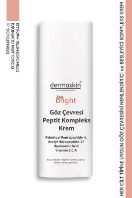 dermoskin be bright eye cream packaging, dermoskin be bright eye cream application Dermoskin Be Bright Eye Cream - Peptide Complex | 15ml Dermoskin Be Bright Eye Cream - Peptide Complex | 15ml dermoskin, eye-cream, peptide-complex, dark-circles, puffiness, fine-lines, eye-care, skin-rejuvenation, moisturizing, ai-generated