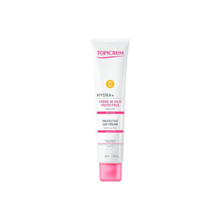 topicrem hydra+ protective day cream spf50 front view, topicrem hydra+ protective day cream spf50 texture, topicrem hydra+ protective day cream spf50 packaging Topicrem Hydra+ Protective Day Cream SPF50 | 40 ml Topicrem Hydra+ Day Cream SPF50 | 40 ml topicrem, day-cream, spf-50, sensitive-skin, sun-protection, hydration, skincare, moisturizer, ai-generated, face-cream