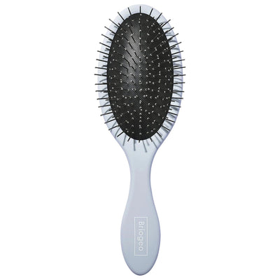 Detangle + Massage: Metal Tip Paddle Brush - Scalp Stimulation, Gentle Detangling for All Hair Types