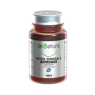 VeNatura Ultra Omega 3 IFOS Certified 5-Star Omega-3 Supplement for Heart Health - 30 Soft Capsules VeNatura Ultra Omega 3 - IFOS Certified Omega-3 Supplement Omega-3 supplement, IFOS certified Omega-3, heart health support, brain health supplement, gluten-free dietary supplement, non-GMO Omega-3, soft capsule Omega-3, EPA and DHA supplement, cardiovascular health, cognitive function support, dietary supplement, health and wellness, VeNatura