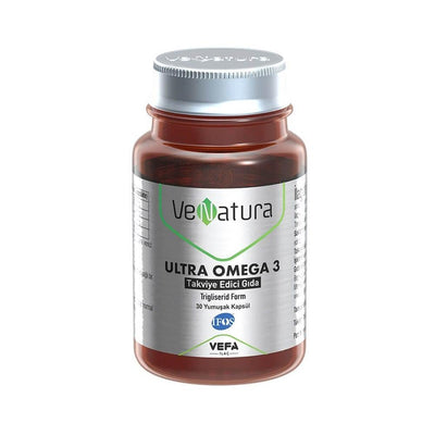 VeNatura Ultra Omega 3 IFOS Certified 5-Star Omega-3 Supplement for Heart Health - 30 Soft Capsules