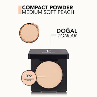 Flormar Compact Powder Pudra 092 Medium Soft Peach - Matte Finish, High Coverage Makeup for Natural Look Flormar Compact Powder - Matte Finish Makeup for Flawless Look Compact Powder, Matte Finish Makeup, High Coverage Powder, Flormar Compact Powder, Natural Makeup Look, Makeup Essentials, Cosmetics, Beauty Products, Matte Finish Cosmetics, Flawless Makeup, Long Lasting Makeup, Smooth Application, Natural Appearance, All Skin Types