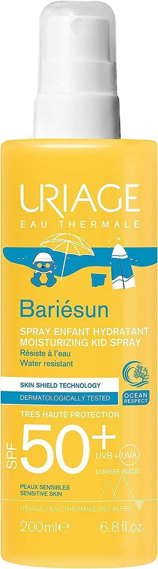 Uriage Moisturizing Kid Sunscreen Spray SPF50+ - Waterproof, Non-Irritating Sun Protection for Children