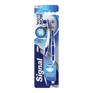 Signal White Now 1+1 Toothbrush - Comfortable Brushing, Teeth Whitening, Oral Care for a Brighter Smile Signal White Now Toothbrush - Comfortable Brushing & Whitening Signal White Now, Toothbrush, Teeth Whitening, Oral Care, Comfortable Brushing, Oral Hygiene, Fresh Breath, Plaque Removal, Whitening Toothbrush, Ergonomic Handle, Tongue Cleaner