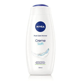 Nivea Moisturizing Shower Gel Creme Soft 500ml - Soft Skin Shower Care, Biodegradable, Dermatologically Approved Nivea Creme Soft Shower Gel - Moisturizing & Biodegradable Moisturizing Shower Gel, Nivea Shower Gel, Biodegradable Shower Products, Dermatologically Approved Cosmetics, Soft Skin Shower Care, Shower Care, Moisturizing Body Wash, Sensitive Skin Products, Eco Friendly Cosmetics, Natural Ingredients, Pro-vitamin, Almond Oil, Body Care, Skincare, Nivea Creme Soft, Shower Routine, Hydrating Shower Ge