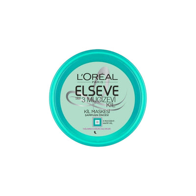 Loreal Paris Elseve 3 Mucizevi Kil Hair Mask - Nourishing Pre-Shampoo Treatment for Healthy Hair