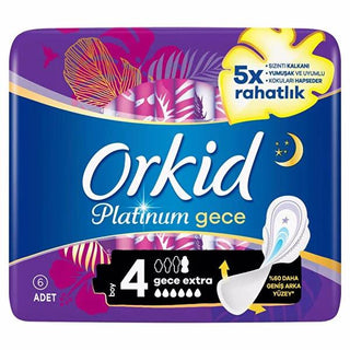 Orkid Hygienic Pads Platinum Gece Extra - Advanced Protection & Comfort for Women Orkid Hygienic Pads Platinum Gece Extra - Comfort & Protection hygienic pads, menstrual protection, sanitary pads, odor control, comfortable sanitary products, women's hygiene, feminine care, menstrual comfort, protection during period, sanitary products for women, Orkid, Platinum Gece Extra
