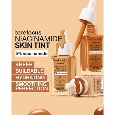 wet n wild Niacinamide Skin Tint Foundation: Achieve Natural, Radiant Skin with Hyaluronic Acid & Sheer Coverage