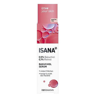 Isana Face Serum with Bakuchiol & Retinol - Vegan, Sensitive Skin Friendly, 1.01 fl oz Isana Face Serum - Bakuchiol & Retinol for Sensitive Skin Face Serum, Bakuchiol, Retinol, Vegan Skincare, Sensitive Skin, AHA, PHA, Aloe Vera, Pantenol, Cruelty-Free, Skincare, Natural Ingredients, Skincare Routine, Glowing Skin, Healthy Skin, Vegan Products, Cruelty-Free Skincare, Sensitive Skin Care, Skincare Essentials