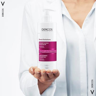 Vichy Dercos Densi-Solutions Volumizing Shampoo: Thickening Shampoo for Thin, Weak Hair with Biotin & Organic Olive Oil - Paraben Free, 13.5 fl oz Vichy Dercos: Volumizing Shampoo for Thin Hair | Biotin & Olive Oil thin hair shampoo, weak hair shampoo, volumizing shampoo, hair thickening shampoo, biotin shampoo, organic olive oil shampoo, paraben free shampoo, shampoo for fine hair, hair strengthening shampoo, Vichy Dercos shampoo, shampoo, hair care, hair volume, thin hair, weak hair, biotin, organic olive