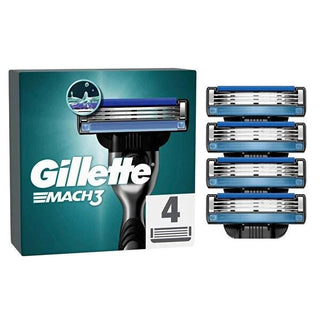 Gillette Mach3 Razor Blade Refills for Men - 4 Count, Longer Lasting Sharpness, Compatible with Mach3 Razors Gillette Mach3 Razor Blades for Men Gillette Mach3, Razor Blade Refills, Men's Shaving, Replacement Razor Blades, Compatible with Mach3 Razors, Shaving Essentials, Men's Grooming, Razor Blades, Shaving Needs, Grooming Products