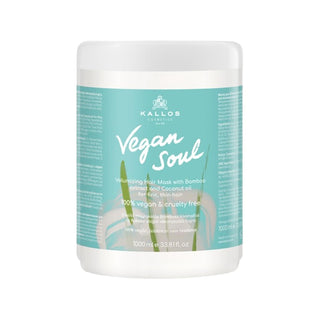 Kallos Cosmetics Vegan Soul Volumizing Hair Mask for Fine Hair - 1000ml, Vegan Formula, Nourishing Hair Care Kallos Vegan Soul Hair Mask for Fine Hair - 1000ml Vegan hair mask, Volumizing hair care, Fine hair solutions, Kallos Cosmetics, Vegan Soul hair mask, Hair care for fine hair, Vegan hair products, Nourishing hair mask, Cruelty-free hair care, Long-lasting hair care, Economical hair care, Hair volume enhancer, Vegan cosmetics, Hair nourishment, Hair conditioning, 1000ml hair mask