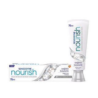 Sensodyne Nourish Sensitive Teeth Toothpaste - Gentle Whitening, Strengthening, and Fresh Breath - 2.54 fl oz Sensodyne Nourish Sensitive Teeth Toothpaste - Gentle & Effective sensitive teeth toothpaste, whitening toothpaste, fluoride toothpaste, natural ingredients toothpaste, gentle oral care, oral care for sensitive teeth, toothpaste for sensitive gums, Sensodyne Nourish, healthy smile, fresh breath, gum health, strengthening toothpaste