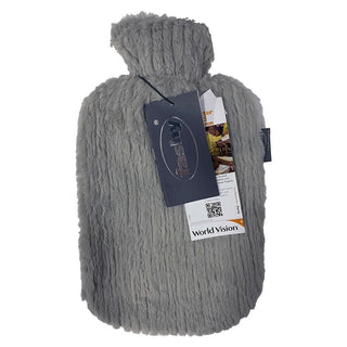 Fashy Hot Water Bag with Gray Plush Cover