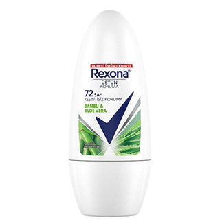 Rexona Bamboo & Aloe Vera Roll On Deodorant 50ml - 72 Hour Protection | Women's Care