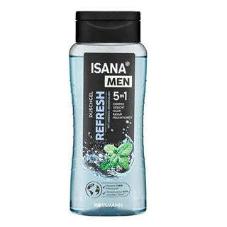 Isana Men 5-in-1 Refresh Shower Gel - Vegan, Dermatologically Approved, Multi-Purpose Cleansing for Body, Face, Hair, and Shaving Isana Men 5-in-1 Refresh Shower Gel - Vegan & Dermatologically Approved men's shower gel, vegan skincare, dermatologically approved, multi-purpose cleansing, pH balanced skincare, shower gel, men's grooming, skincare essentials, vegan men's care, gentle cleansing, moisturizing shower gel