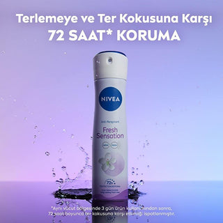 NIVEA Fresh Sensation Deodorant Spray for Women - Long-Lasting Anti-Perspirant Protection, 72-Hour Freshness, Dermatologically Tested, Alcohol-Free NIVEA Fresh Sensation Deodorant Spray - 72hr Protection NIVEA Fresh Sensation Deodorant Spray, Long-lasting deodorant for women, Anti-perspirant deodorant spray, Dermatologically tested deodorant, Alcohol-free deodorant spray, Women's personal care, Deodorant for sensitive skin, Long-lasting freshness, Anti-perspirant protection, NIVEA INFINIFRESH formula