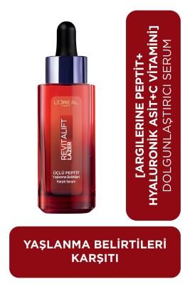 L'Oreal Paris Revitalift Triple Power Anti-Aging Face Serum: Reduce Wrinkles & Firm Skin with Peptide & Hyaluronic Acid, 1 fl oz L'Oreal Revitalift Serum: Anti-Aging, Wrinkle Reduction anti-aging serum, peptide serum, wrinkle reduction, skin firming, hyaluronic acid serum, glycolic acid serum, revitalift laser serum, anti-wrinkle serum, skin rejuvenation, facial serum for aging skin, anti-aging, peptide complex, hyaluronic acid, glycolic acid, skin elasticity, radiant skin, youthful complexion, fine lines, 