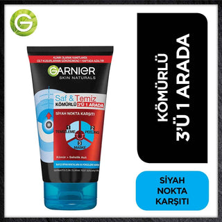 Garnier Charcoal Face Mask and Peeling Product - 3-in-1 Skincare Solution for Blackhead Removal Garnier Charcoal Face Mask - 3-in-1 Blackhead Removal Skincare charcoal face mask, blackhead removal skincare, multi-functional skincare product, salicylic acid skincare, natural skincare products, Garnier, skincare, face mask, peeling product, cleansing, blueberry extract, 3-in-1 skincare, skin impurities, skincare routine, cosmetic