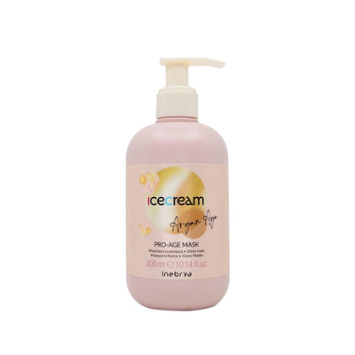 Inebrya Argan Oil Hair Mask - Nourishing Shine Mask for Dry Damaged Hair, 10.14 fl oz